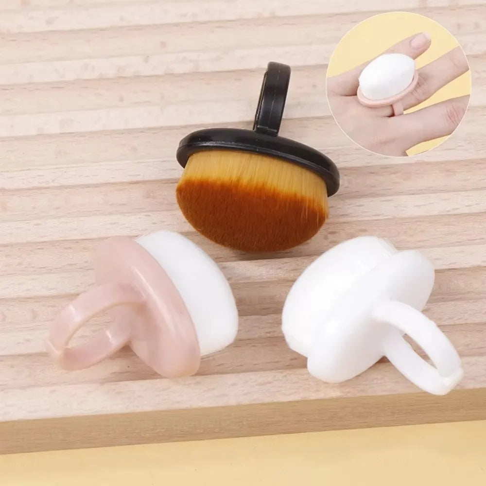 Ring Nail Dust Brush | Finger Buckle Gel Cleaning Tool Nail Dust Brush QXL