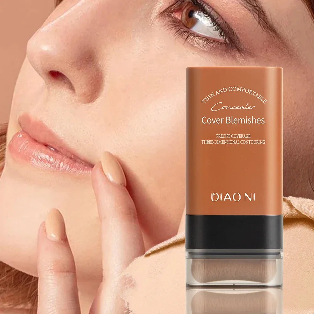Tioni Dual-Head Foundation Stick with Brush | Long-Lasting Foundation Stick QXL