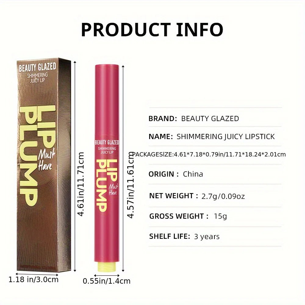 Beauty Glazed 12-Color 2-in-1 Shimmer Gloss & Matte Lipstick Lipstick Pen QXL