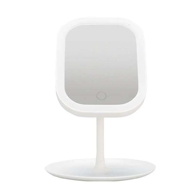 LED Touch Vanity Mirror | Illuminated Desktop Makeup Mirror LED Vanity Mirror QXL White
