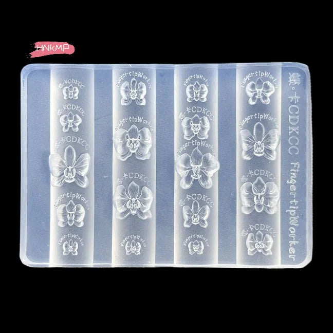 3D Silicone Nail Art Mold | Baroque Heart Butterfly Flower Silicone Nail Mold QXL