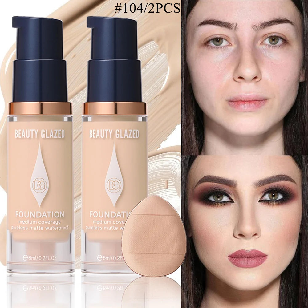 Beauty Glazed Matte Foundation Set | Full Coverage, 5 Shades Matte Foundation Set QXL 104