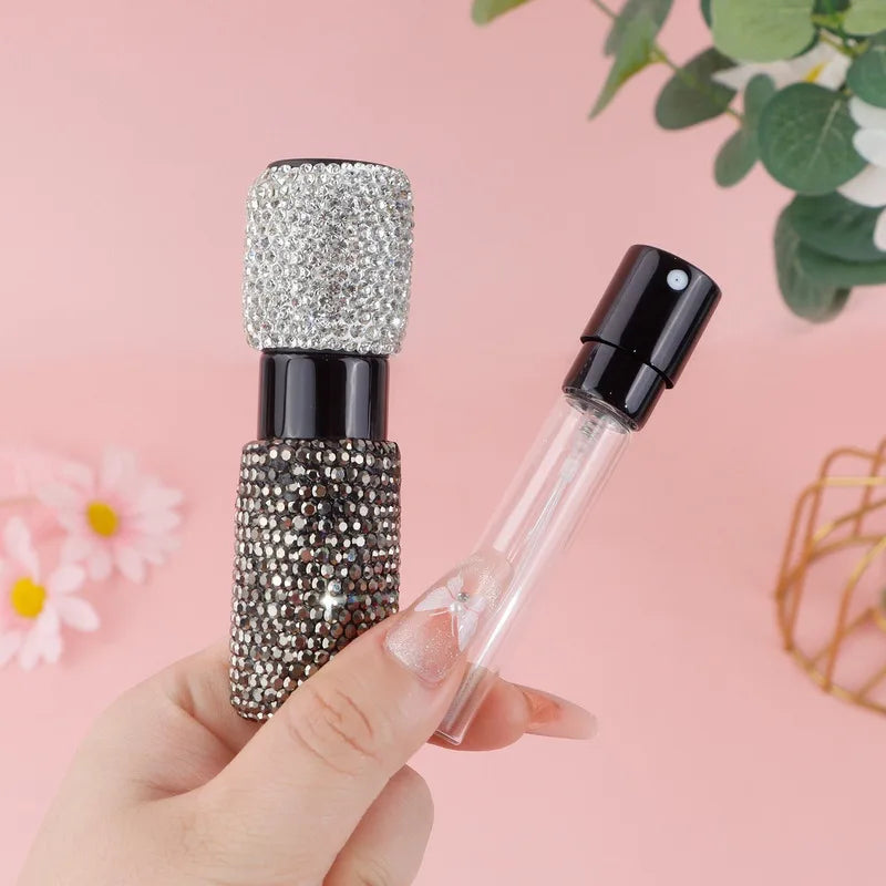 8ml Diamond Rotating Perfume Atomizer | Travel Refillable Spray Perfume Atomizer QXL