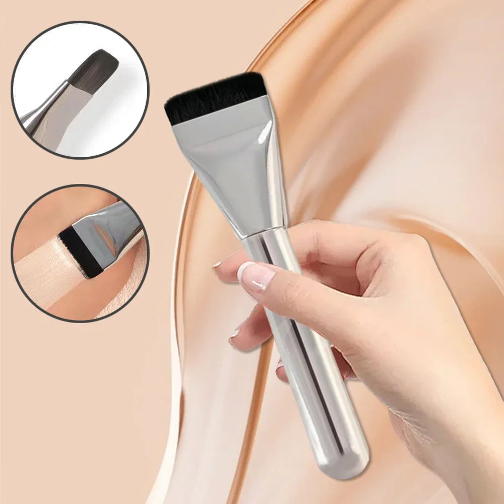 VERONNI Ultra Thin Foundation & Contour Brush | Soft Fiber Foundation Makeup Brush QXL