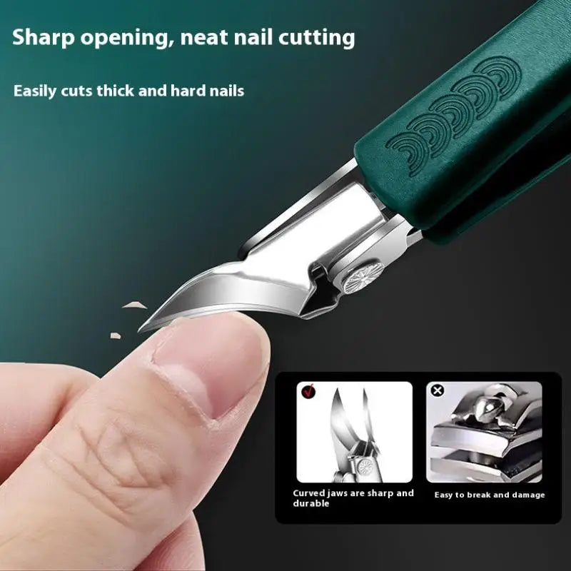 Slanted Stainless Steel Toenail Clipper | Anti-Splash Toenail Clipper QXL