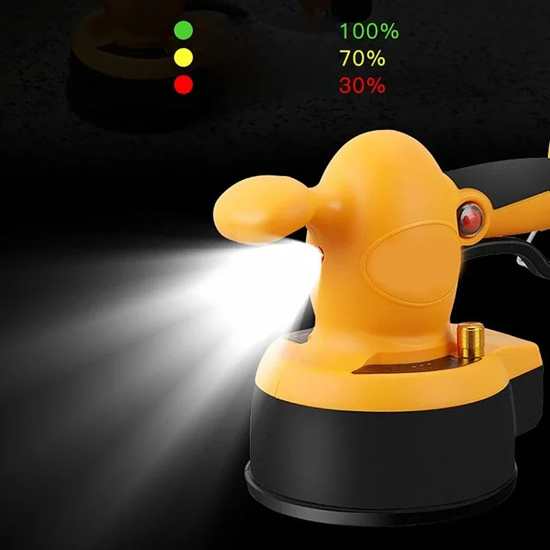 21V Rechargeable Tile Vibrator Machine | LED Light & Suction Tile Laying Machine QXL 1 Batte 1Charger EU