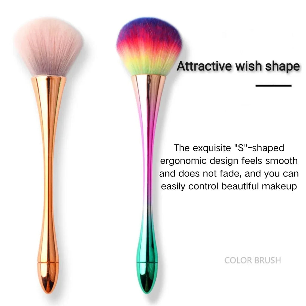 Rose Gold Blush Brush | Large Professional Powder Contour Makeup Blush Brush QXL