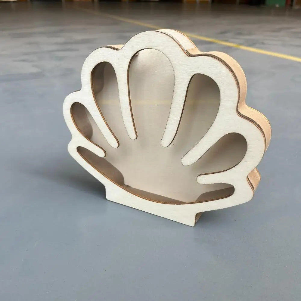 Wooden Seashell Display Box with Acrylic Window | Coastal Decor Keepsake Display Box QXL