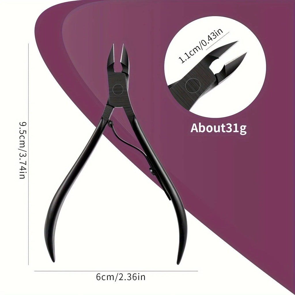 FUMOSIK Cuticle Nippers – Stainless Steel Manicure Tool Cuticle Nipper QXL Black