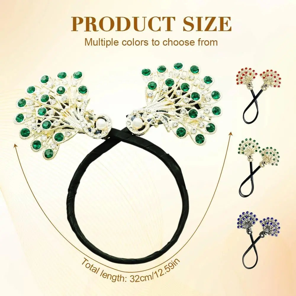 Peacock Hair Bun Maker Twist Snap Tool | Elegant Style Hair Bun Maker QXL