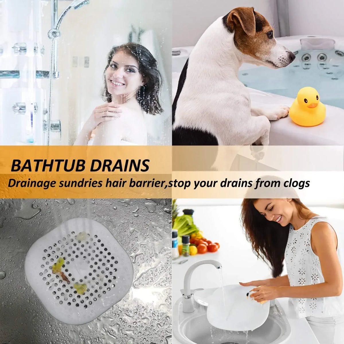 Silicone Shower Drain Hair Catcher & Sink Strainer Drain Hair Catcher QXL