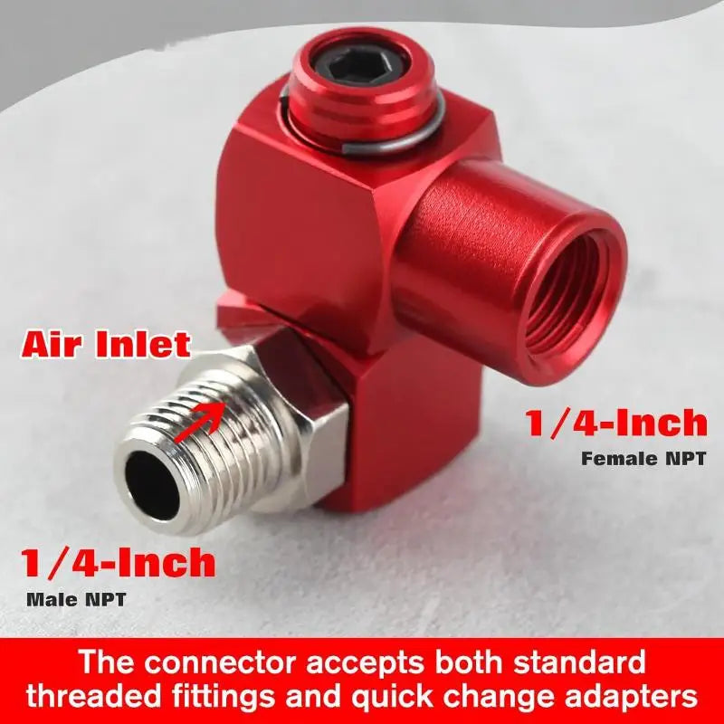 360° Swivel Air Connector 1/4 NPT Aluminum Pneumatic Fitting Pneumatic Swivel Fitting QXL