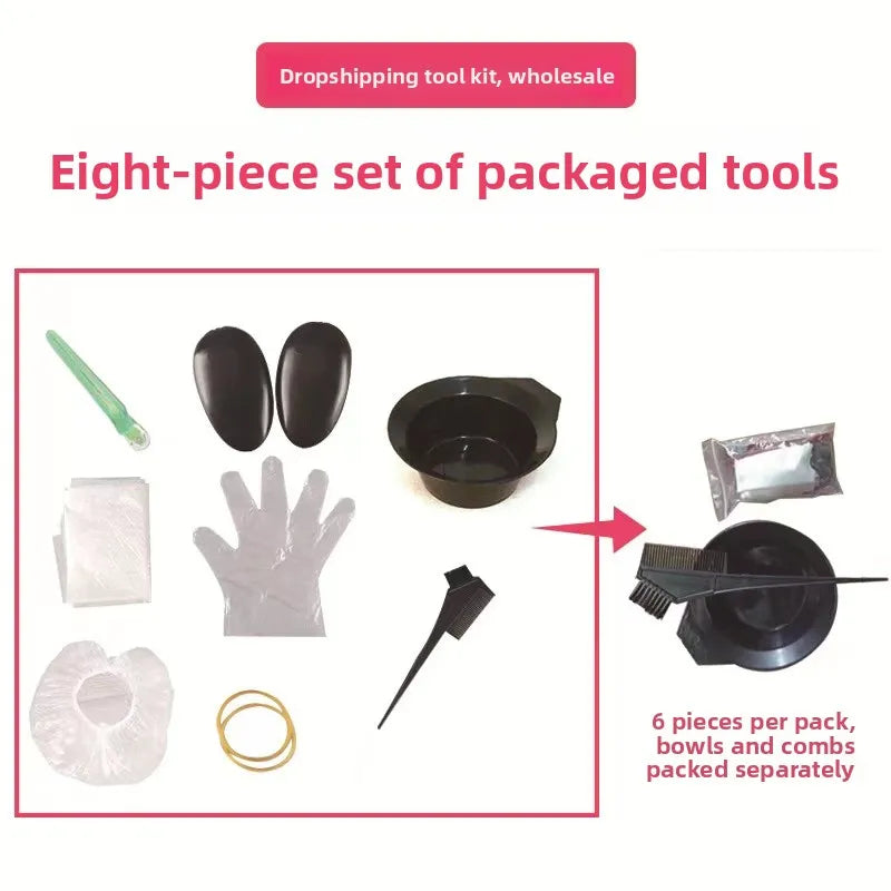 8-Piece Hair Dye Kit | Brush, Bowl, Cape & Comb Set Hair Colouring Kit QXL