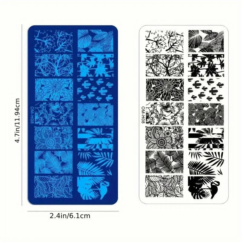 FUMOSIK Nail Stamping Plates – Floral, Butterfly & Lace Nail Stamping Plates QXL