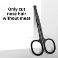 Round-Tip Nose Hair Scissors | Black Stainless Steel | Unisex Nose Hair Scissors QXL Default Title