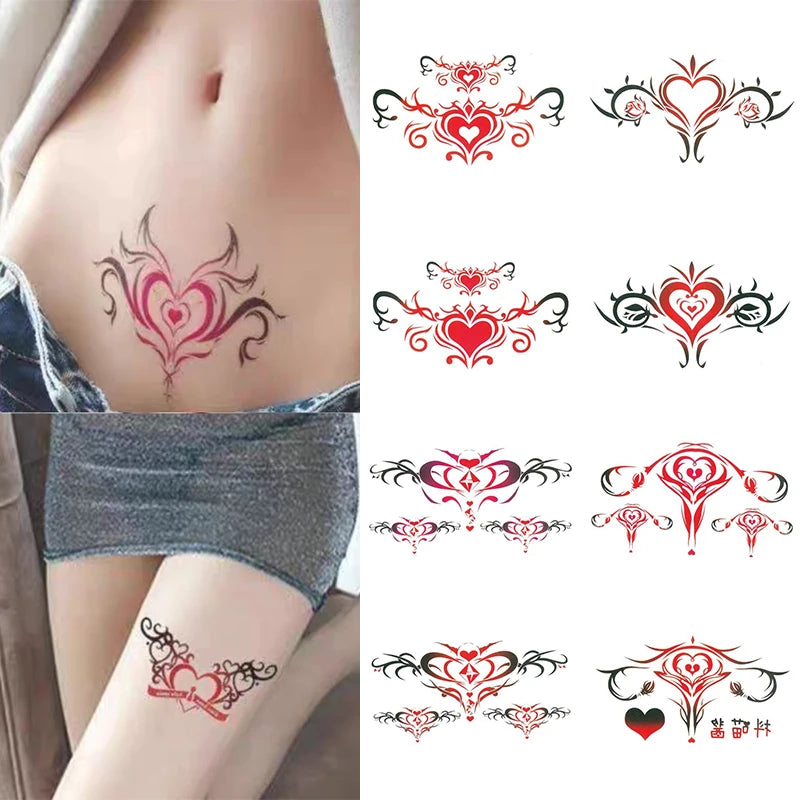 10-Pack 3D Waterproof Temporary Tattoo Stickers for Women Temporary Tattoo Stickers QXL
