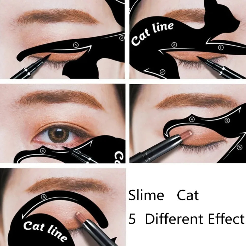 Fox Eye Makeup Stencils – Eyeliner, Eyebrow & Shadow Templates Eye Makeup Stencil QXL