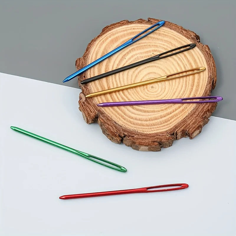 Large-Eye Aluminum Knitting Needles | Colorful DIY Craft Set Knitting Needle Set QXL