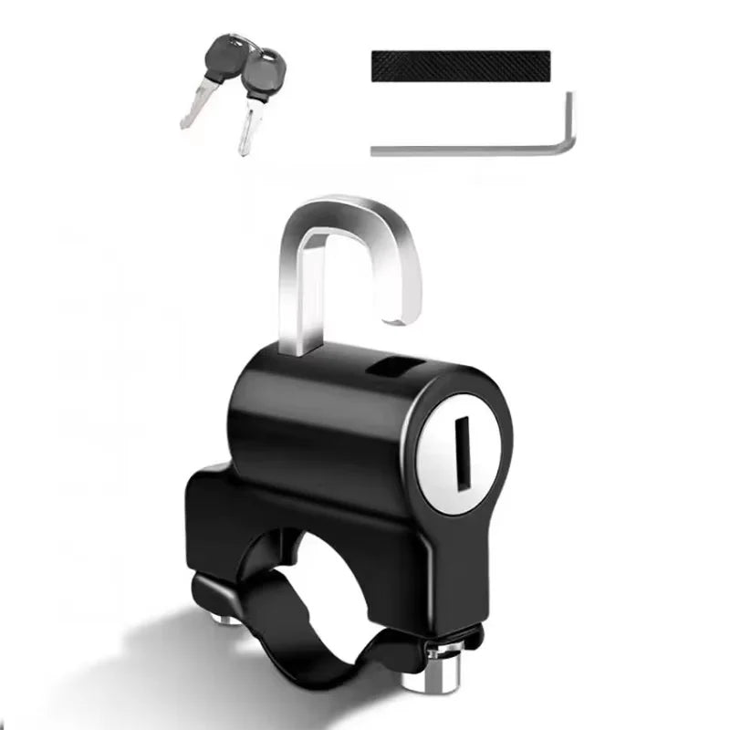 Motorcycle Helmet Handlebar Lock Anti-Theft + 2 Keys Helmet Security Lock QXL