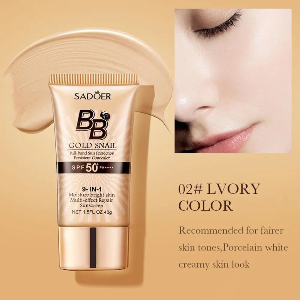 BB Cream SPF50+ Full Coverage Hydrating Tinted Moisturizer BB Cream Foundation QXL
