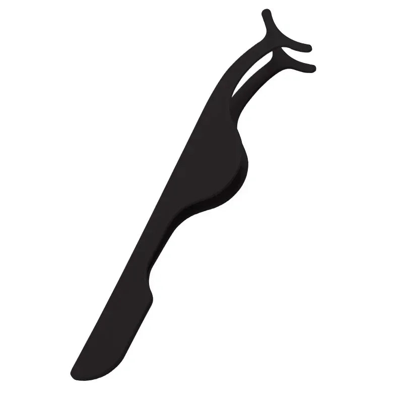 False Eyelash Applicator Tweezer & Auxiliary Curler Tool Eyelash Applicator Tool QXL M183 Black