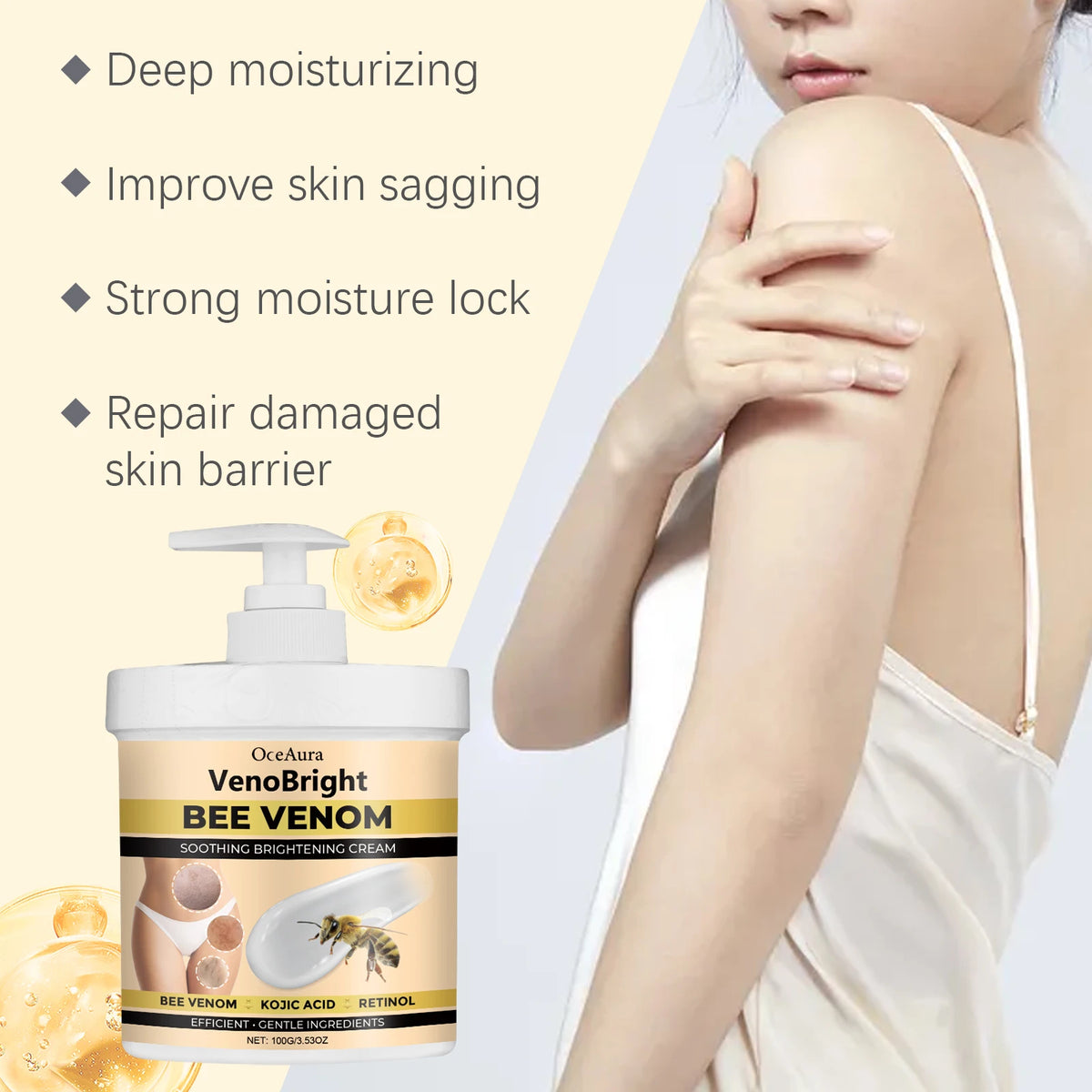 OceAura Bee Venom Body Cream | Brighten & Moisturize 100g Body Brightening Cream QXL
