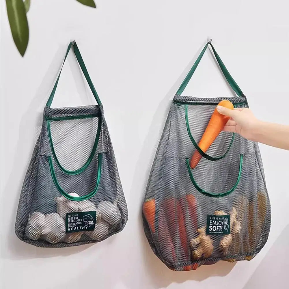 Hanging Mesh Fruit & Vegetable Storage Bag | Reusable Kitchen Kitchen Storage Bag QXL