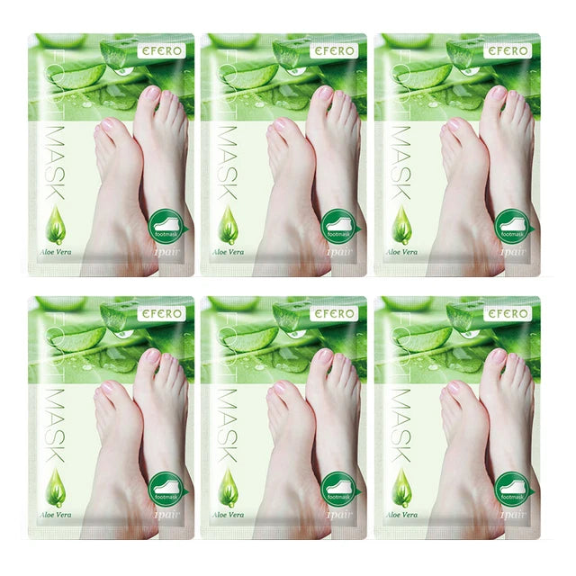 6-Pack Exfoliating Foot Peel Mask | Dead Skin Remover Spa Socks Foot Peel Mask QXL D