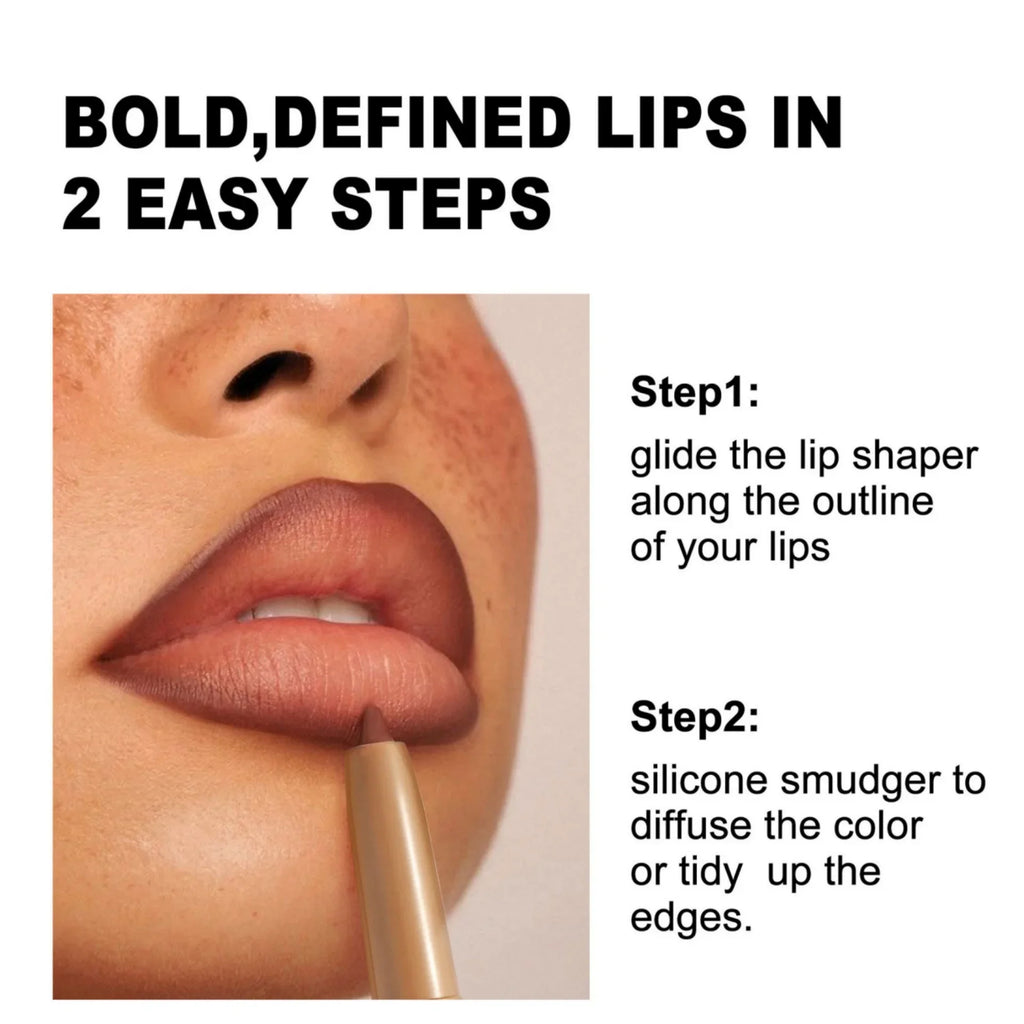 HANDAIYAN Double-Head Waterproof Matte Lip Liner with Brush Lip Liner Pen QXL