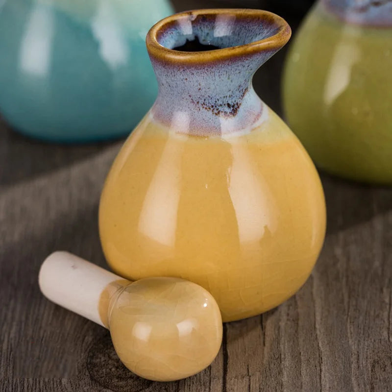 60ml Ice Crack Ceramic Essential Oil Bottle | Aromatherapy Jar Ceramic Aromatherapy Bottle QXL