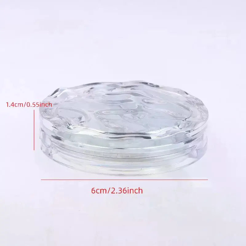 Empty Transparent Wavy Makeup Palette Box | DIY Cosmetic Case Makeup Palette Box QXL