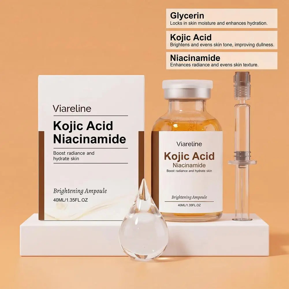 40ml Kojic Acid & Niacinamide Brightening Ampoule Serum Brightening Face Serum QXL