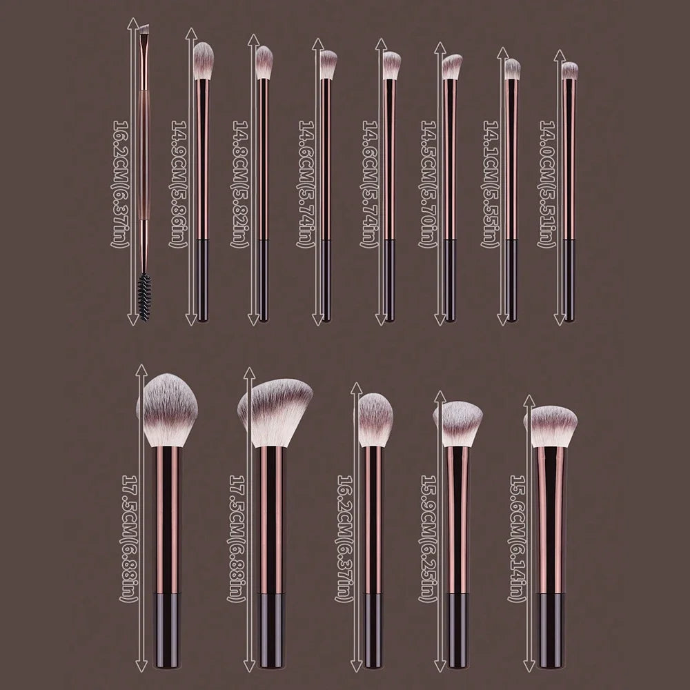 13-Piece Makeup Brush Set | Foundation, Blush & Kabuki Makeup Brush Set QXL