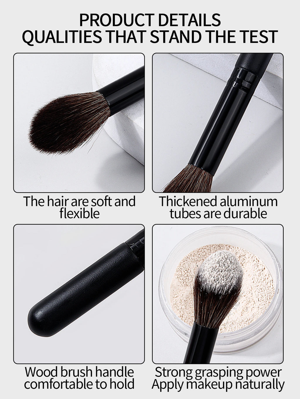 KOSSHOW Black Flame Brush | Blush, Contour & Highlight Contour Makeup Brush QXL