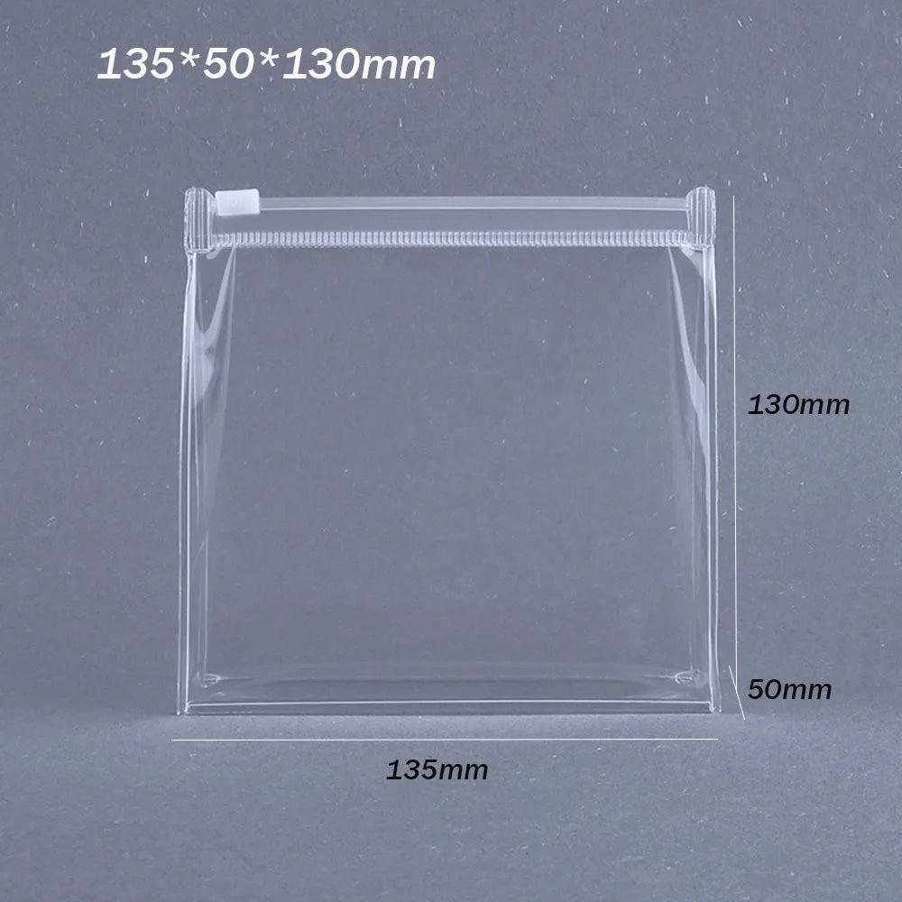 Clear PVC Travel Makeup Bag | Zipper Organizer Pouch Travel Makeup Bag QXL 135-50-130mm