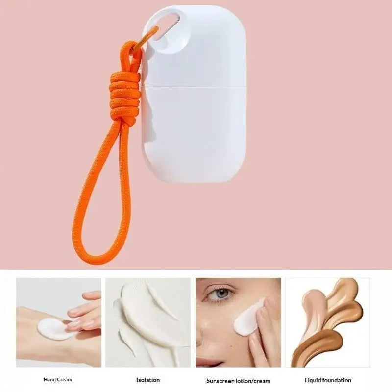 40ml Refillable Squeeze Lotion Bottle with Lanyard | BPA-Free Travel Cosmetic Bottle QXL