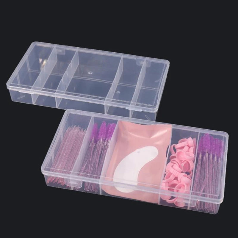 5-Compartment Portable Storage Box | Lash & Tattoo Organizer Supply Storage Box QXL