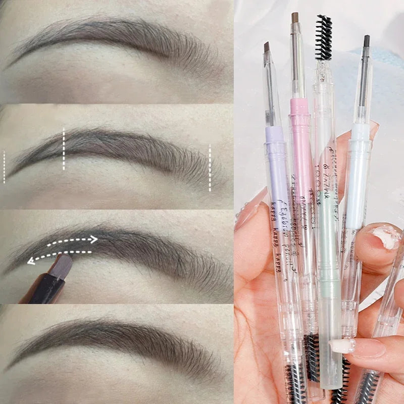 Dual-Ended Waterproof Ultra Fine Eyebrow Pencil & Spoolie Eyebrow Pencil QXL