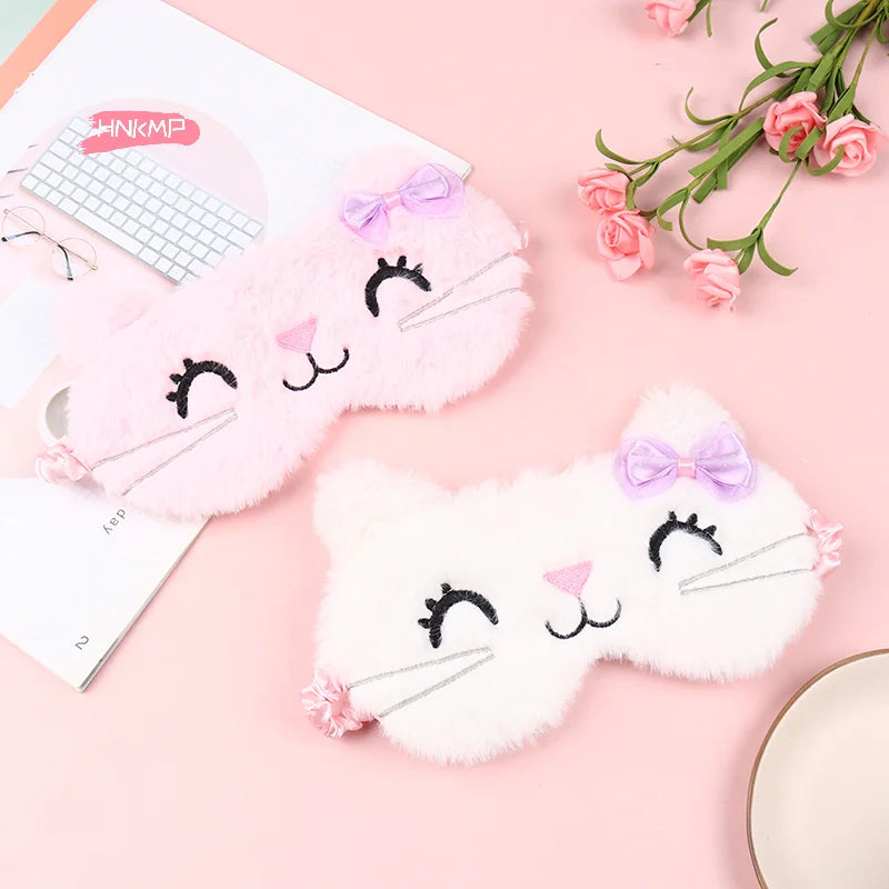 Kids Anime Cat Sleep Mask | Cartoon Blindfold for Travel Kids Sleep Mask QXL