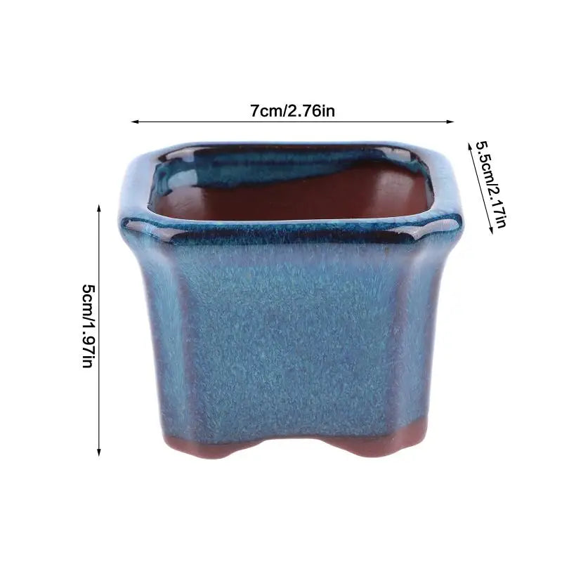 3-Pack Mini Ceramic Succulent Pots | Indoor Office Décor Ceramic Planter Pots QXL