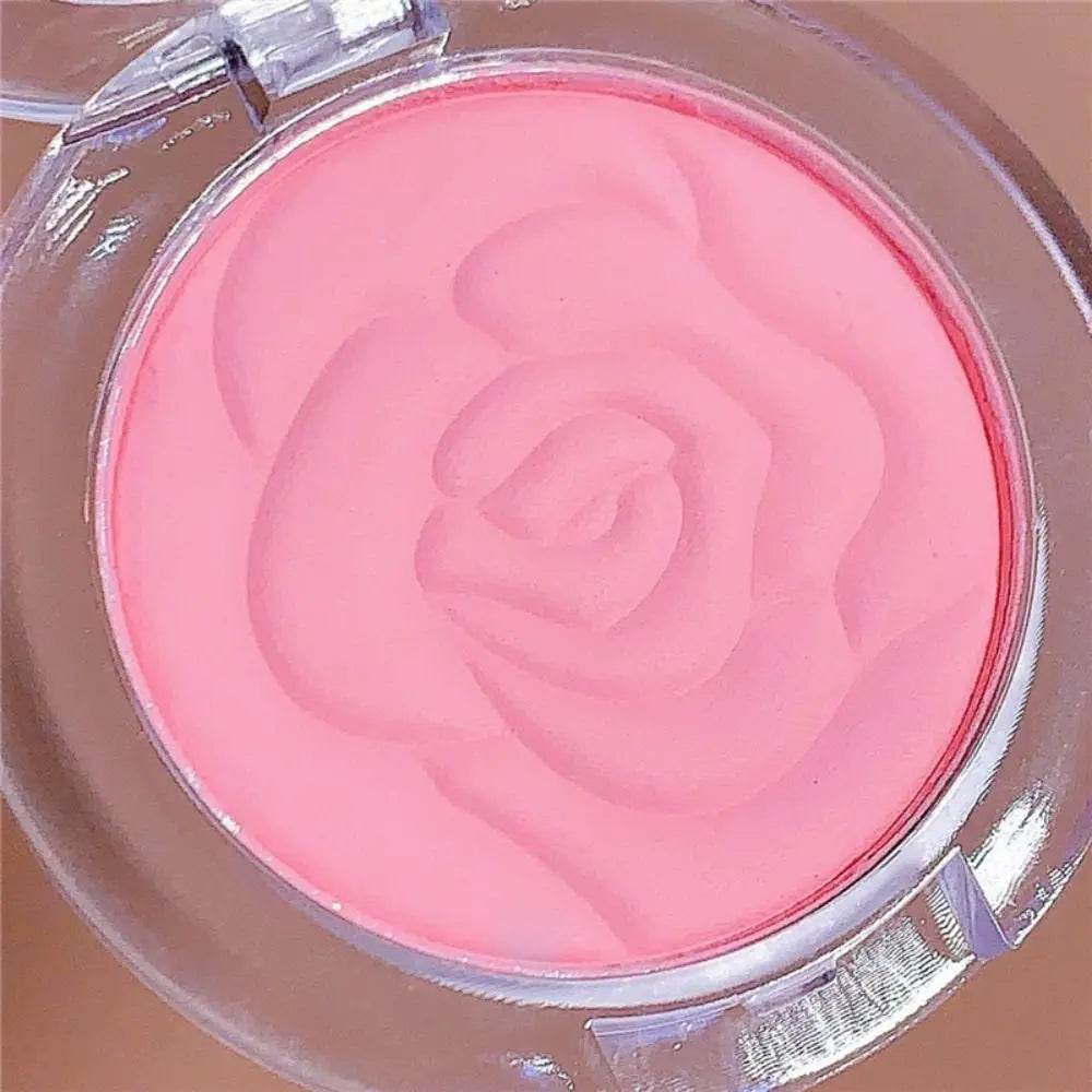 Embossed Petals Matte Blush | Peach Pink & Orange Tint Face Blush Compact QXL