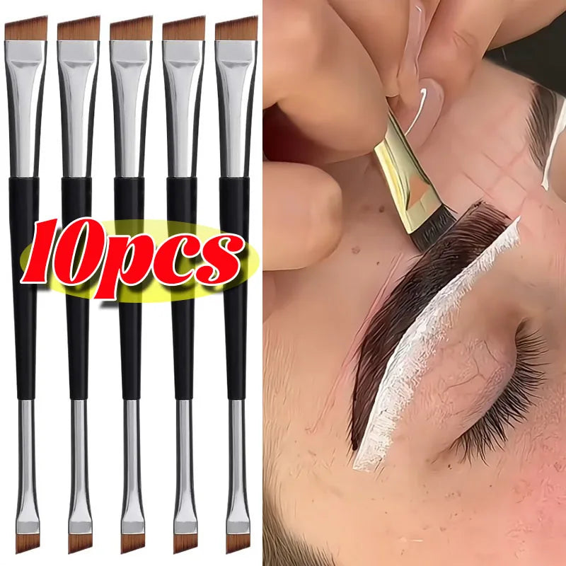 Dual-Ended Eyeliner & Eyebrow Brush | Portable Makeup Tool Eye Makeup Brush QXL