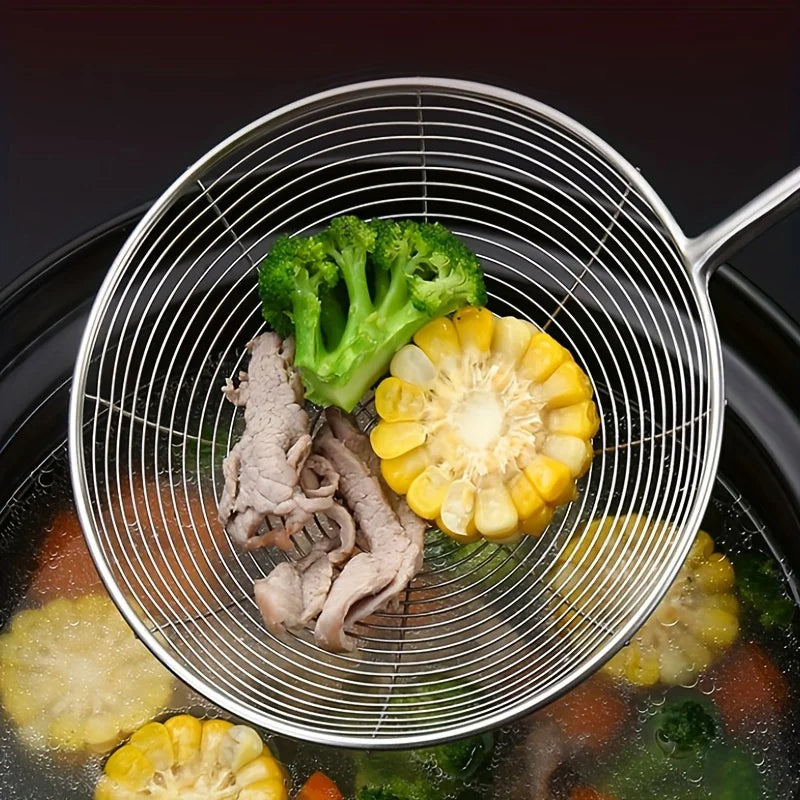 Stainless Steel Wire Skimmer Spoon | Frying & Draining Kitchen Skimmer Spoon QXL