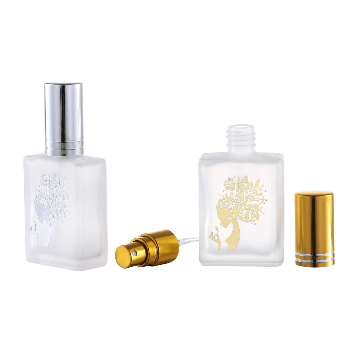 15ml Frosted Glass Perfume Spray Bottle | Artistic Design Perfume Spray Bottle QXL