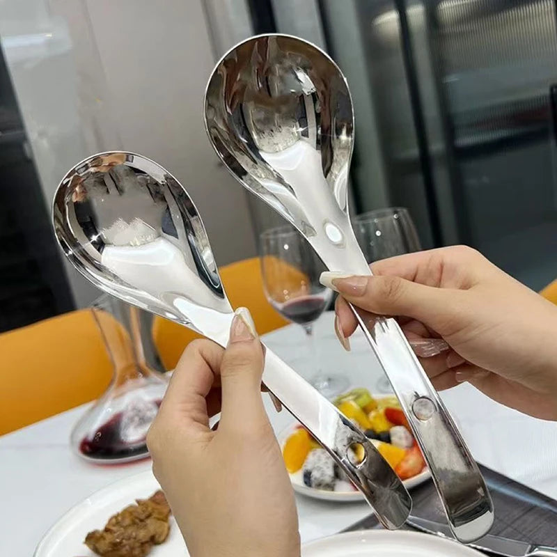 Stainless Steel Long Handle Stirring Spoon – Soup & Dessert Kitchen Spoon QXL