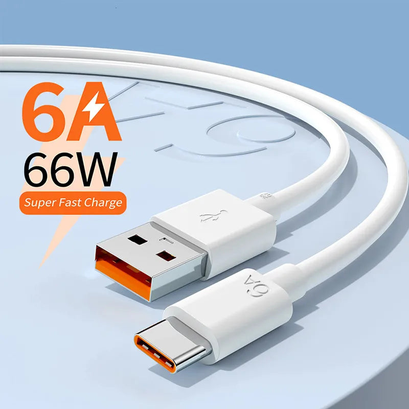 6A USB-C Cable 66W Fast Charging Cord | Android Compatible USB-C Charging Cable QXL