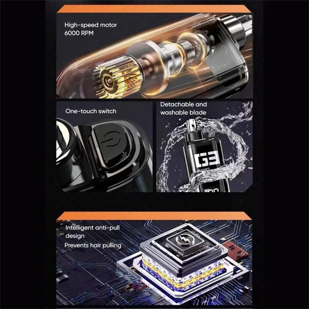 USB Rechargeable Electric Nose & Eyebrow Hair Trimmer Nose Hair Trimmer QXL
