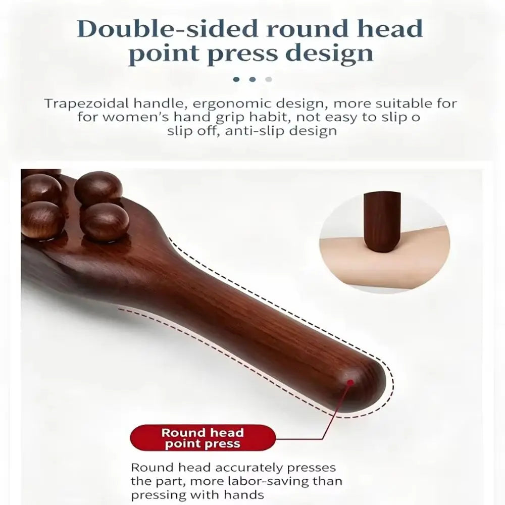53cm Gua Sha Massage Stick | 59-Bead Back & Neck Massager Body Massage Stick QXL