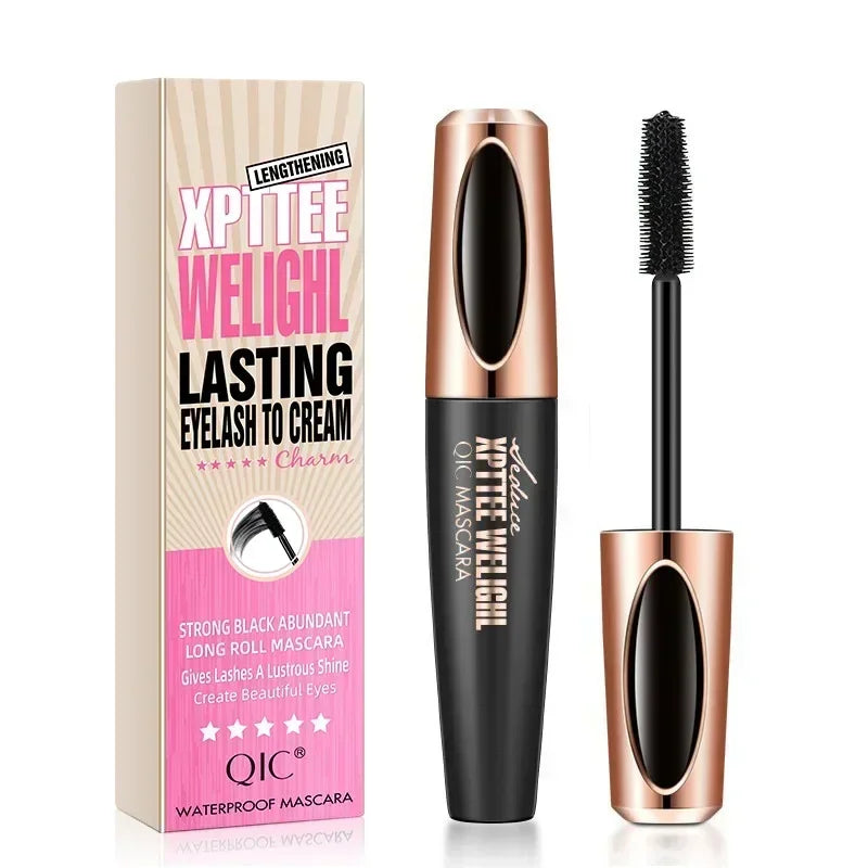 4D Waterproof Mascara & Eyeliner | Thick Long Curling Lashes Mascara & Eyeliner QXL 01 Mascara