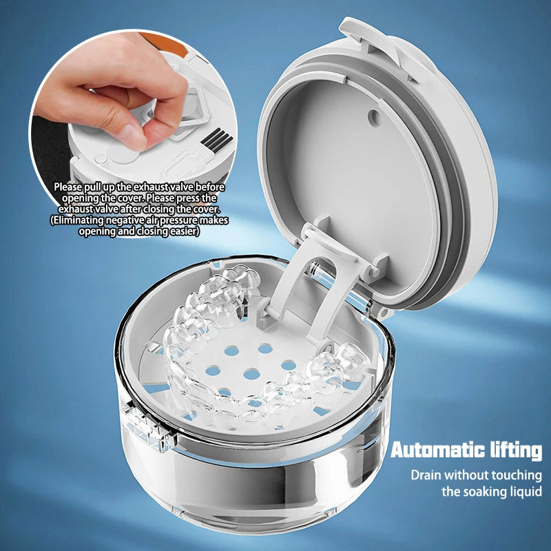 Portable Retainer & Aligner Soaking Case with Filter | YOVIP Retainer Soaking Case QXL